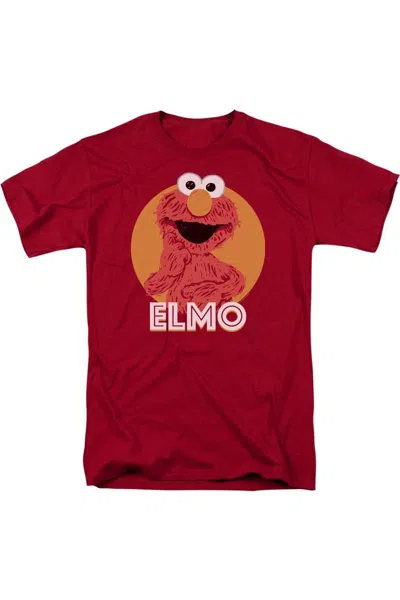 Gildan Sesame Street Elmo Scribble Short Sleeve Adult Tee / T-shirt In Red