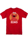 Gildan Sesame Street Elmo Scribble Short Sleeve Adult Tee / T-shirt In Red