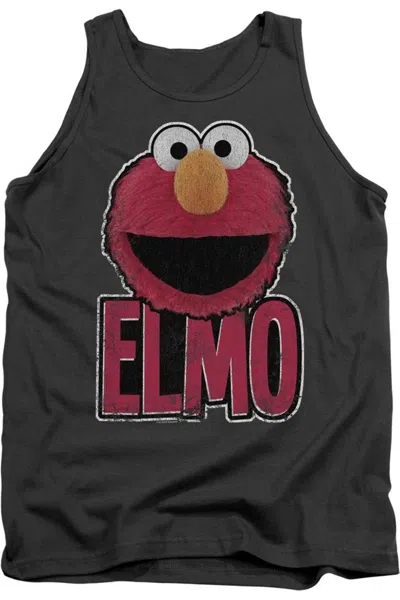 Gildan Sesame Street Elmo Smile Adult Tank In Pink