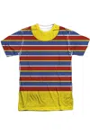 Gildan Sesame Street Ernie Costume Short Sleeve Adult Poly Crew T-shirt In White