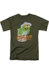 Gildan Sesame Street Flat Oscar Short Sleeve Adult Tee / T-shirt In Green