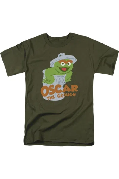 Gildan Sesame Street Flat Oscar Short Sleeve Adult Tee / T-shirt In Green