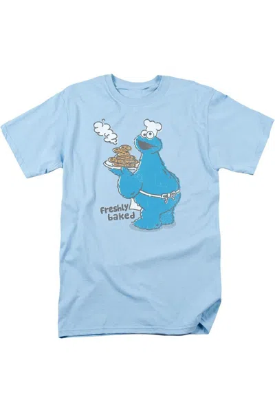 Gildan Sesame Street Freshly Baked Short Sleeve Adult Tee / T-shirt In Blue