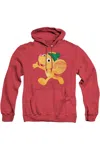 Gildan Sesame Street Furry Friend, Little Mouse Adult Heather Hoodie In Red