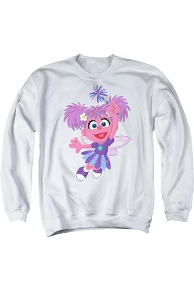 Gildan Sesame Street Furry Friends Forever! Abby Cadabby Adult Crewneck Sweatshirt In White