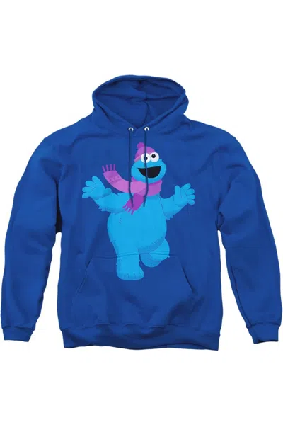 Gildan Sesame Street Furry Friends Forever! Cookie Monster Adult Pull Over Hoodie In Blue