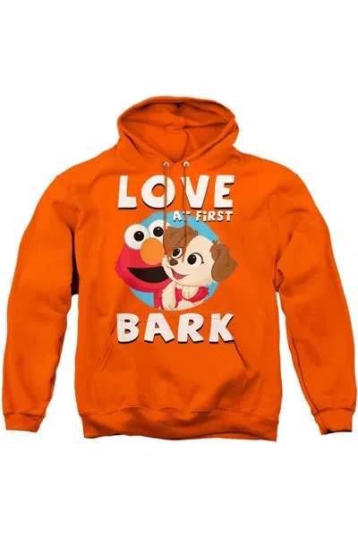 Gildan Sesame Street Furry Friends Forever Love At First Bark Adult Pull Over Hoodie In Orange