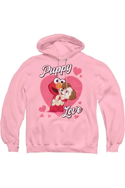 Gildan Sesame Street Furry Friends Forever Puppy Love Adult Pull Over Hoodie In Pink