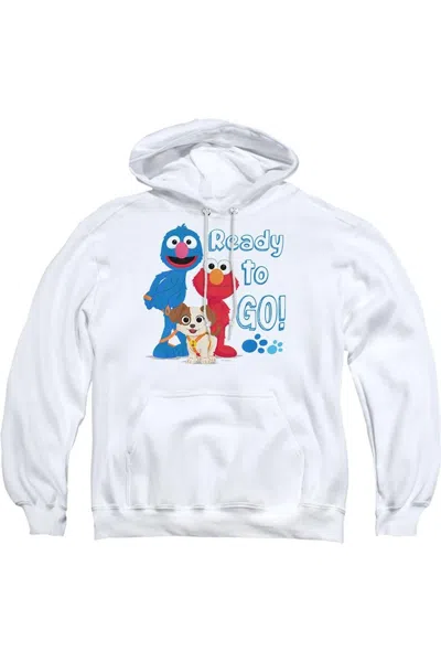 Gildan Sesame Street Furry Friends Forever Ready To Go Adult Pull Over Hoodie In White