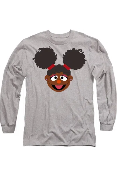 Gildan Sesame Street Gabrielle Face Long Sleeve Adult Tee / T-shirt In Multi