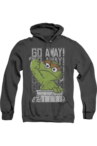 Gildan Sesame Street Go Away Adult Heather Hoodie In Black