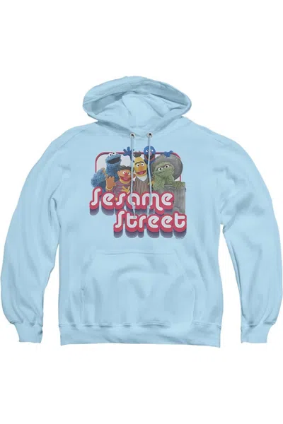 Gildan Sesame Street Groovy Group Adult Pull Over Hoodie In Blue