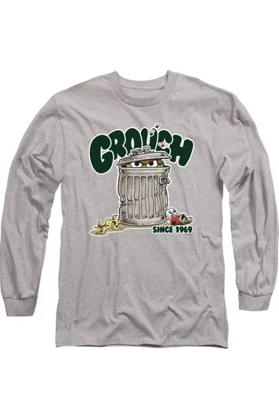 Gildan Sesame Street Grouch Long Sleeve Adult Tee / T-shirt In Multi