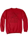 Gildan Sesame Street Group Crunch Adult Crewneck Sweatshirt In Red
