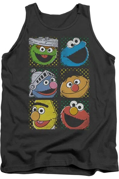 Gildan Sesame Street Group Squares Adult Tank In Animal Print