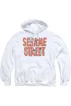Gildan Sesame Street In Letters Adult Pull Over Hoodie In White