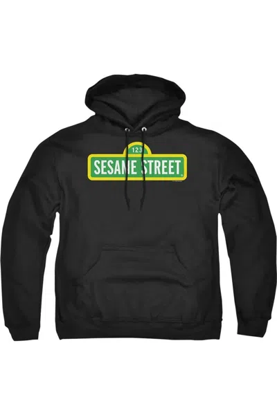 Gildan Sesame Street Logo Adult Pull Over Hoodie In Black