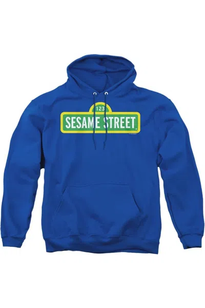 Gildan Sesame Street Logo Adult Pull Over Hoodie In Blue