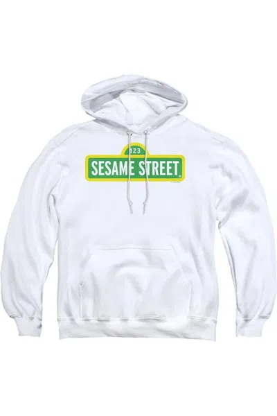 Gildan Sesame Street Logo Adult Pull Over Hoodie In White