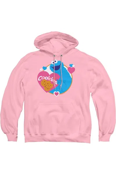 Gildan Sesame Street Love Cookies Adult Pull Over Hoodie In Pink