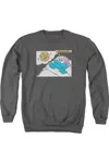 Gildan Sesame Street Meanwhile Adult Crewneck Sweatshirt In Pink