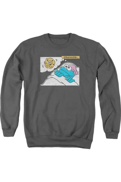 Gildan Sesame Street Meanwhile Adult Crewneck Sweatshirt In Pink