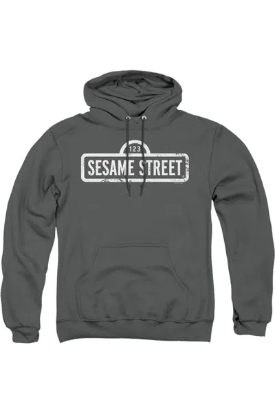 Gildan Sesame Street One Color Logo Adult Pull Over Hoodie In Pink