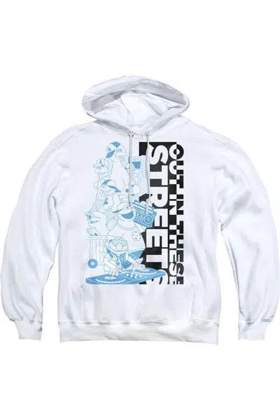 Gildan Sesame Street Out In These Streets Adult Pull Over Hoodie In White