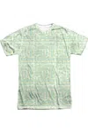 Gildan Sesame Street Puzzle Pattern Short Sleeve Adult Poly Crew T-shirt In White