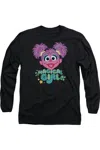 Gildan Sesame Street Scribble Head Adult Crewneck Sweatshirt In Black