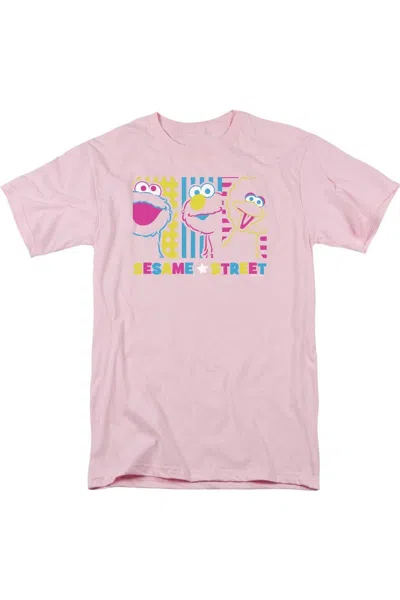Gildan Sesame Street See Em Why Short Sleeve Adult Tee / T-shirt In Pink