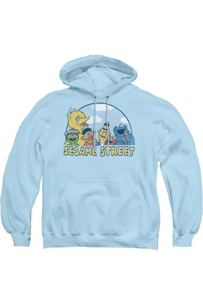 Gildan Sesame Street Sesame Group Adult Pull Over Hoodie In Blue