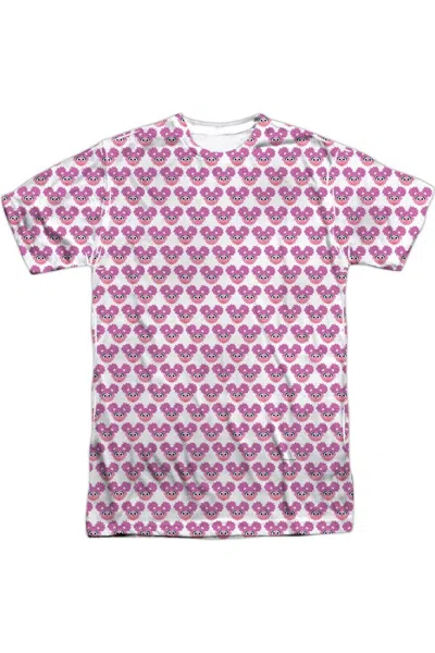 Gildan Sesame Street Simple Abby Pattern Short Sleeve Adult Poly Crew T-shirt In White