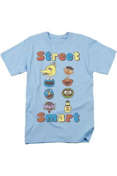 Gildan Sesame Street Street Smart Short Sleeve Adult Tee / T-shirt In Blue