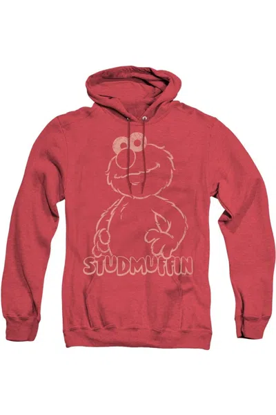 Gildan Sesame Street Studmuffin Adult Heather Hoodie In Red