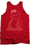 Gildan Sesame Street Studmuffin Adult Tank In Red