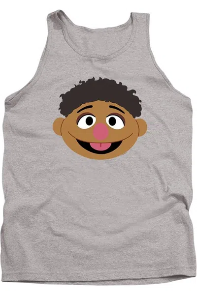 Gildan Sesame Street Tamir Face Adult Tank In Gray
