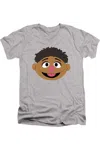 Gildan Sesame Street Tamir Face Short Sleeve Adult V Neck Premium Cotton Tee / T-shirt In Multi
