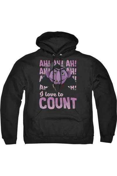 Gildan Sesame Street The Count Ah! Ah! Ah! Adult Pull Over Hoodie In Black