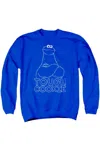 Gildan Sesame Street Touch Cookie Adult Crewneck Sweatshirt In Blue