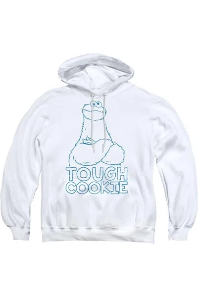 Gildan Sesame Street Tough Cookie Adult Pull Over Hoodie In White