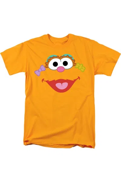 Gildan Sesame Street Zoe Face Short Sleeve Adult Tee / T-shirt In Gold