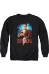 Gildan Shazam Movie Blowing Up Adult Crewneck Sweatshirt In Black