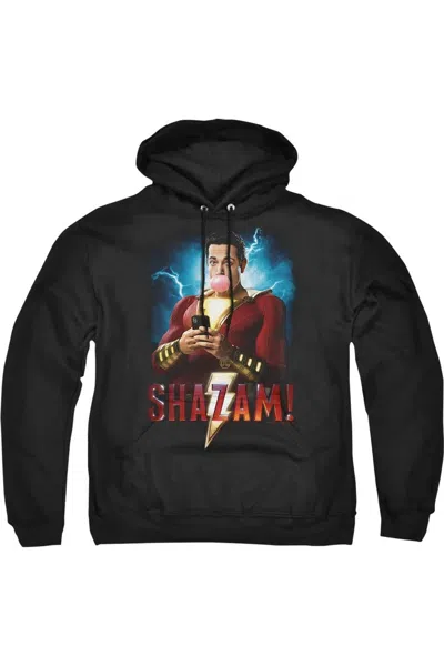 Gildan Shazam Movie Blowing Up Adult Pull Over Hoodie / Hooded Sweatshirt In Black