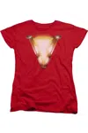 Gildan Shazam Movie Bolt Short Sleeve Women´s Tee / T-shirt In Red