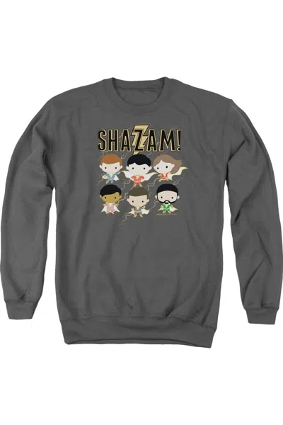Gildan Shazam Movie Chibi Group Adult Crewneck Sweatshirt In Pink