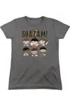 Gildan Shazam Movie Chibi Group Short Sleeve Women´s Tee / T-shirt In Pink
