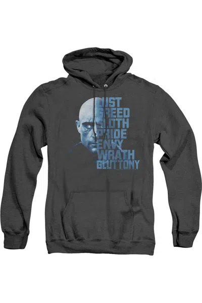 Gildan Shazam Movie Evil Sivana Adult Heather Hoodie / Hooded Sweatshirt In Black