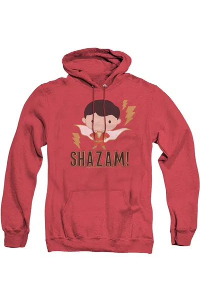 Gildan Shazam Movie Shazam Chibi Adult Heather Hoodie / Hooded Sweatshirt In Red
