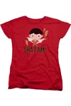 Gildan Shazam Movie Shazam Chibi Short Sleeve Women´s Tee / T-shirt In Red